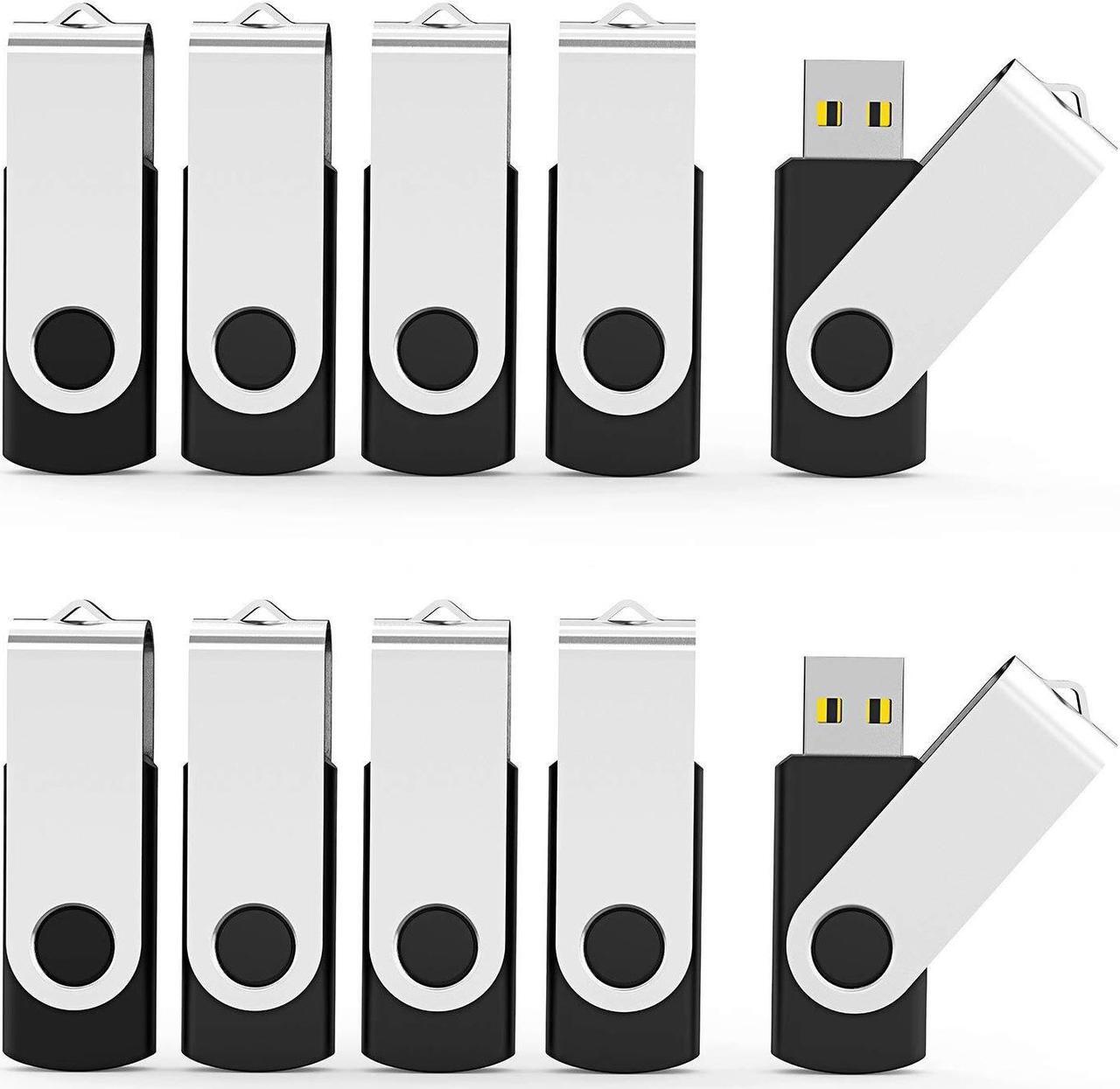 Main image of Aiibe 64GB Flash Drive 3.0 10 Pack 64GB USB Flash Drives High Speed Thumb Drive Jump Drive Memory Stick USB Drives 64 GB Bulk, Black