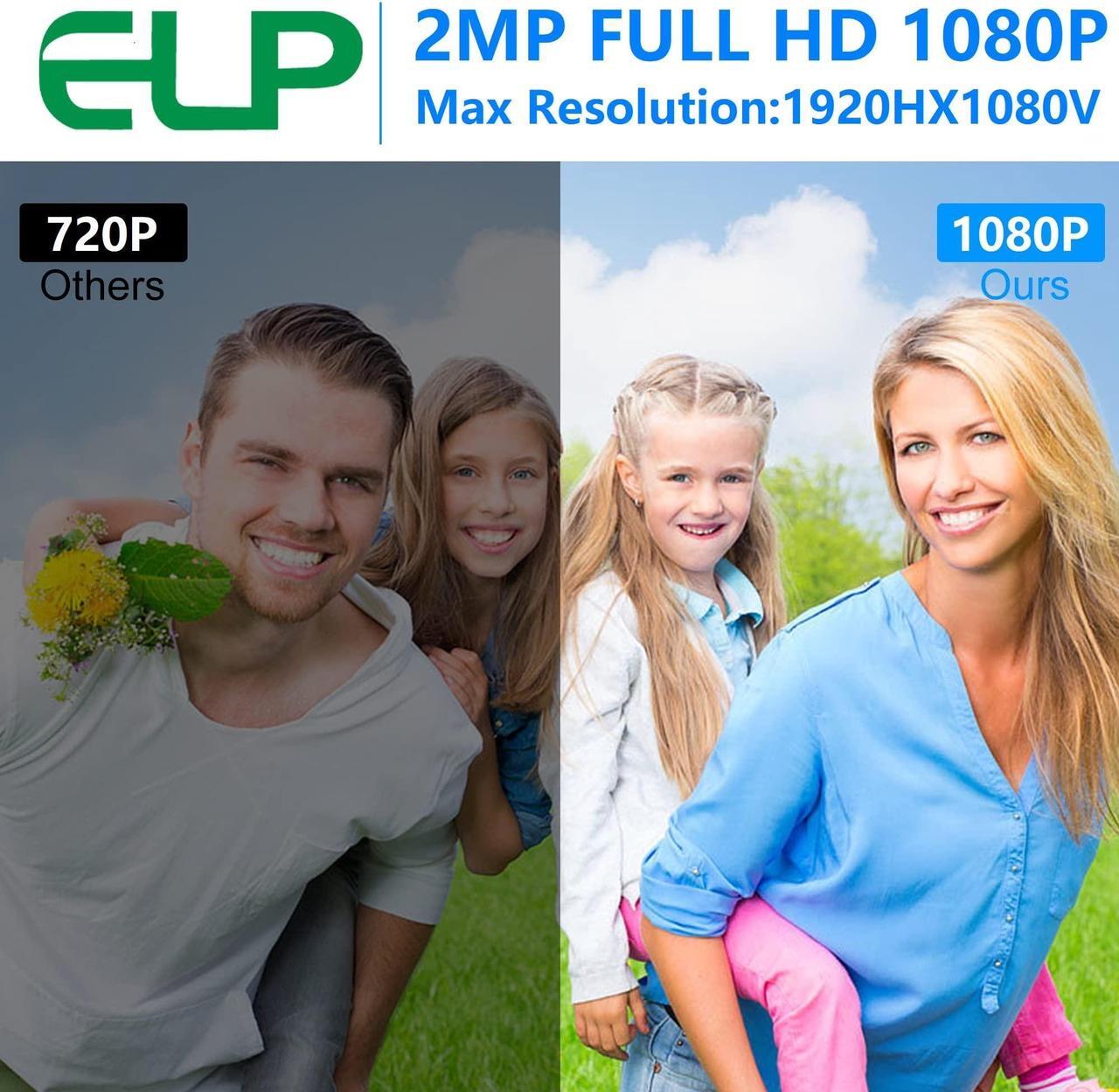 Alt view image 3 of 5 - ELP 1080P USB Camera with Box Housing Autofocus High Speed PC Camera Wide Angle with 100degree No Distortion Lens Mini UVC USB2.0 Webcam OV2710 High Frame 100fps 60fps USB with Camera for Computer