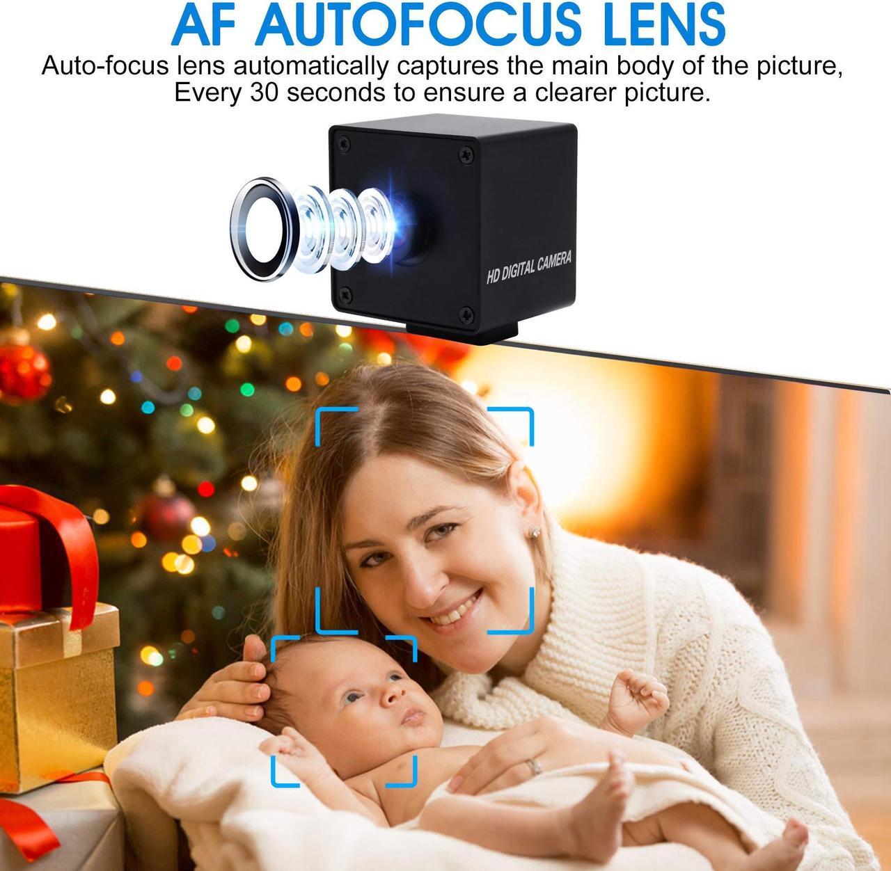 Alt view image 2 of 5 - ELP 1080P USB Camera with Box Housing Autofocus High Speed PC Camera Wide Angle with 100degree No Distortion Lens Mini UVC USB2.0 Webcam OV2710 High Frame 100fps 60fps USB with Camera for Computer