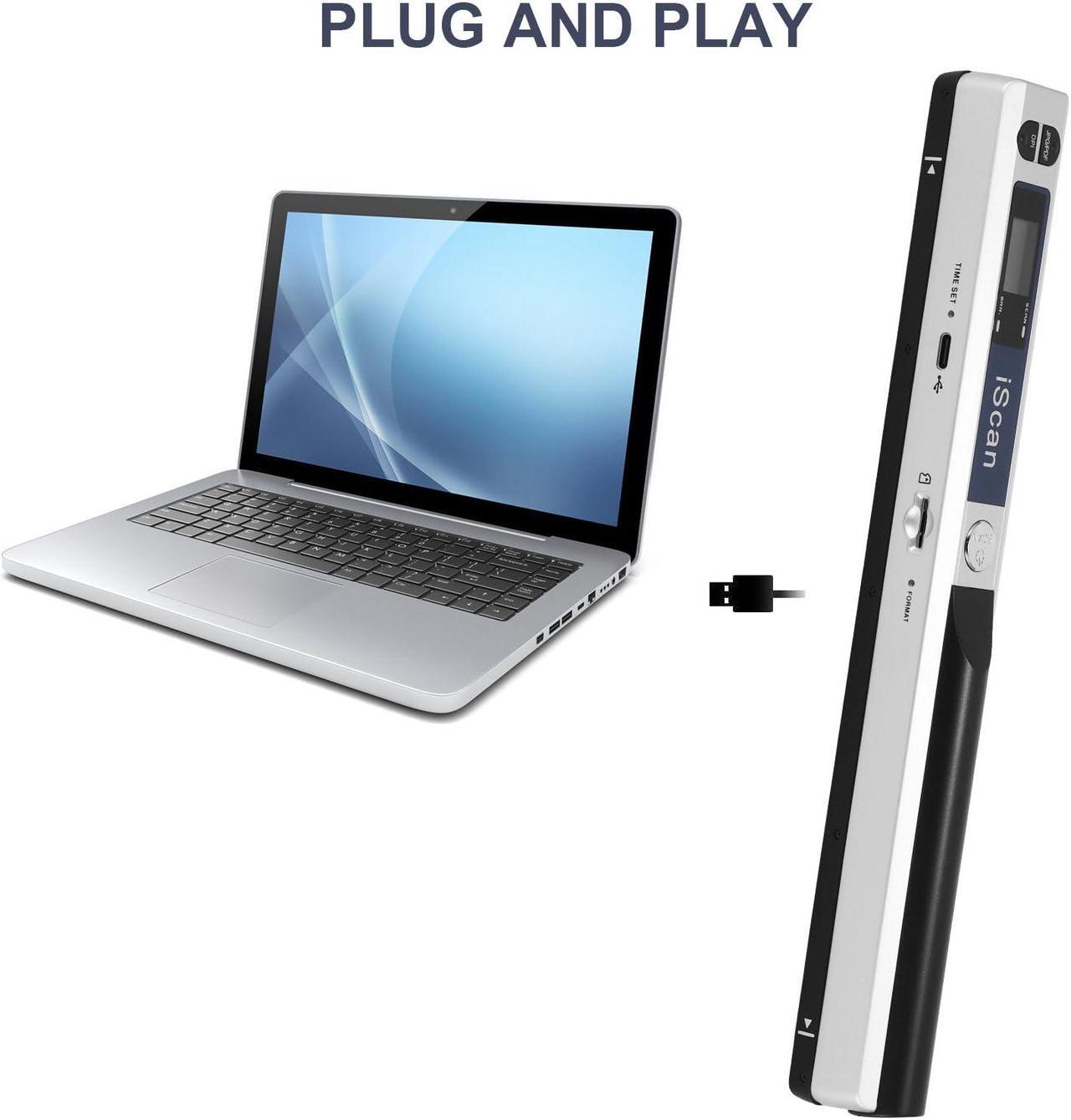 Alt view image 5 of 5 - AOZBZ Portable Document Scanner - 900DPI Handheld Portable Scanner Image Scanner Scanning Wand A4 Colour Photo Mobile Scanner Handy Scan, JPG/PDF Format, with 16G SD Card (Silver)