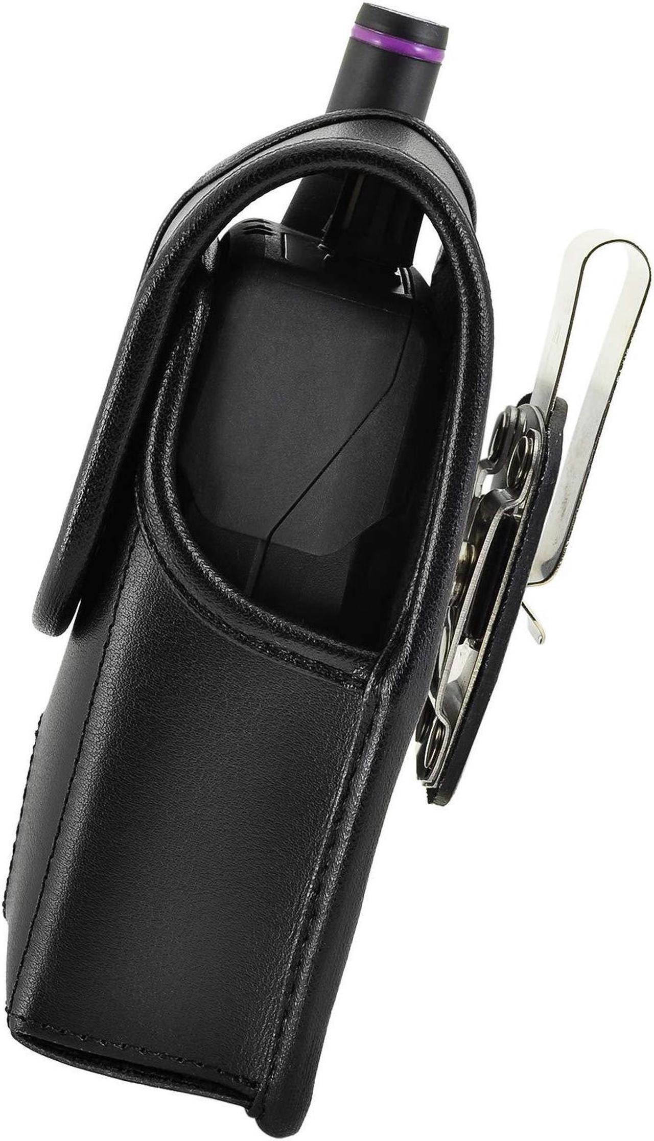Alt view image 4 of 5 - Turtleback Case Made for Unication G4 G5 Voice Pager Fire Radio Pager fire Radio Black Leather Pouch Holster Case with Heavy Duty Rotating Belt Clip, Magnetic Closure Flap