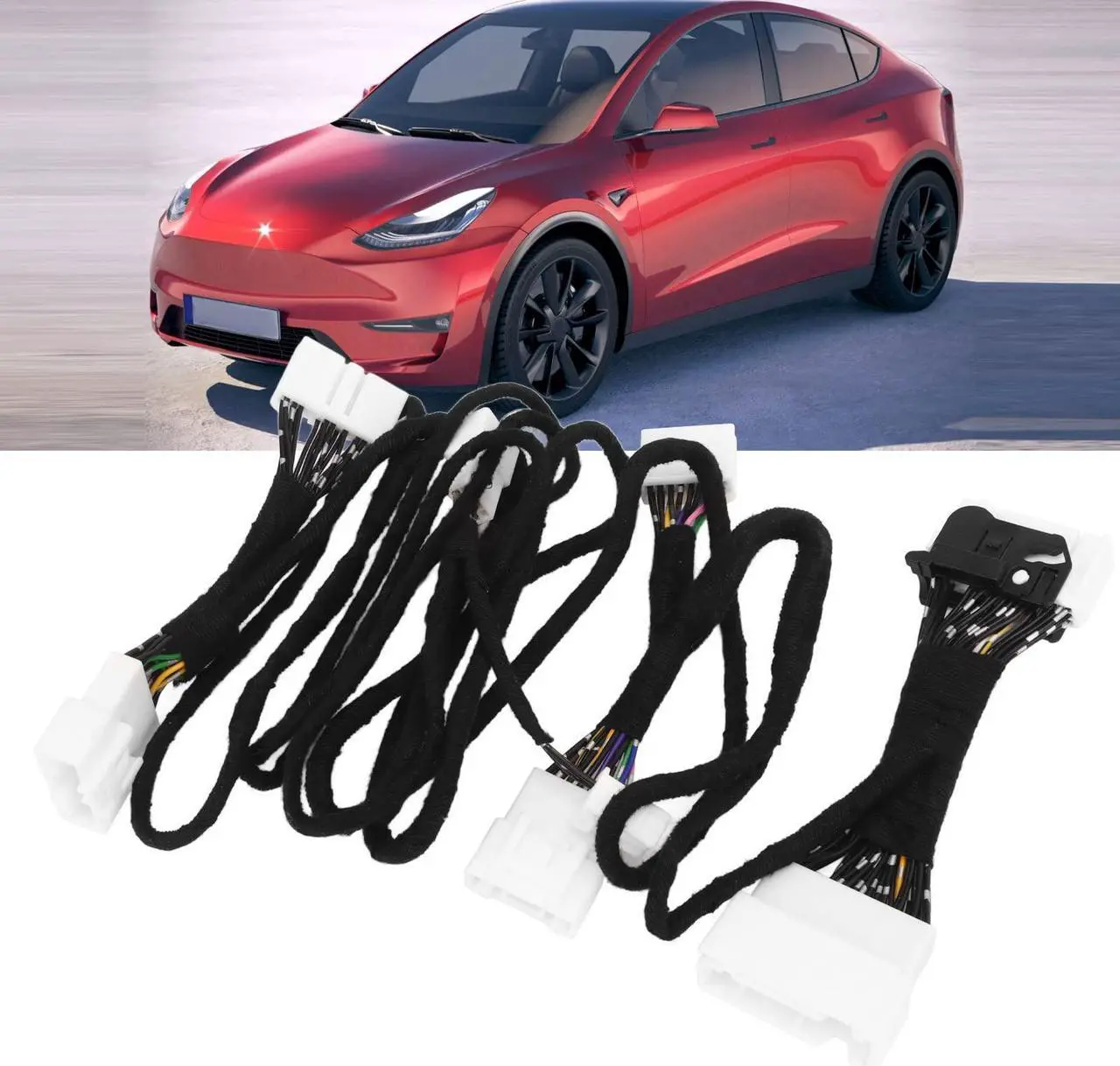 Alt view image 4 of 5 - Speaker Inactive Activation Harness,Speaker Inactive Activation Wire Harness 14 Upgrade Audio Modification Harness Replacement for Model 3 2021