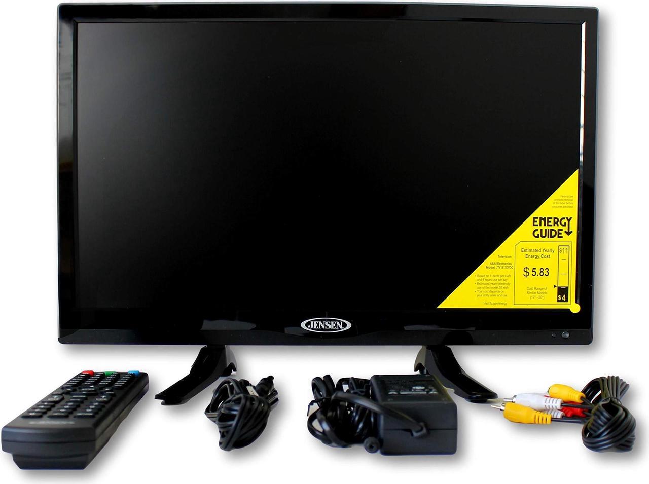 Alt view image 2 of 5 - Jensen JTV1917DVDC 19 Inch RV LCD LED TV with Build-In DVD Player, High Performance Wide 16:9 LCD Panel, Resolution 1366 x 768, Integrated HDTV (ATSC) Tuner, HDTV Ready (1080p, 720p, 480p), 12V DC
