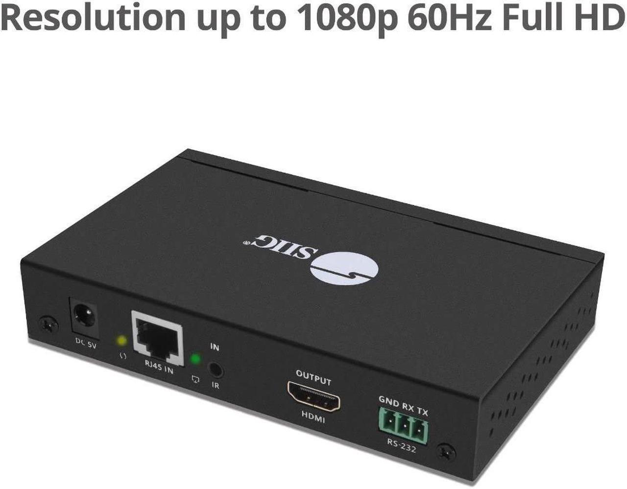 Alt view image 3 of 5 - SIIG 1080p HDMI Extender Balun Over IP Ethernet, 394ft, Receiver Unit (RX) only, Many to Many, Matrix Configurable Over CAT5e/ CAT6, Expandable up to 256 Units (CE-H23C11-S2)