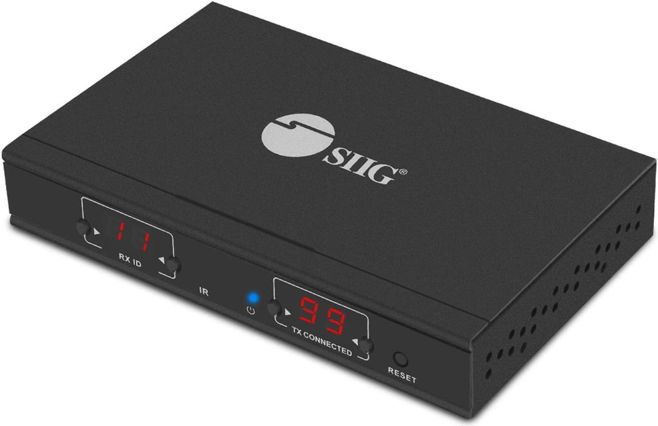 Main image of SIIG 1080p HDMI Extender Balun Over IP Ethernet, 394ft, Receiver Unit (RX) only, Many to Many, Matrix Configurable Over CAT5e/ CAT6, Expandable up to 256 Units (CE-H23C11-S2)