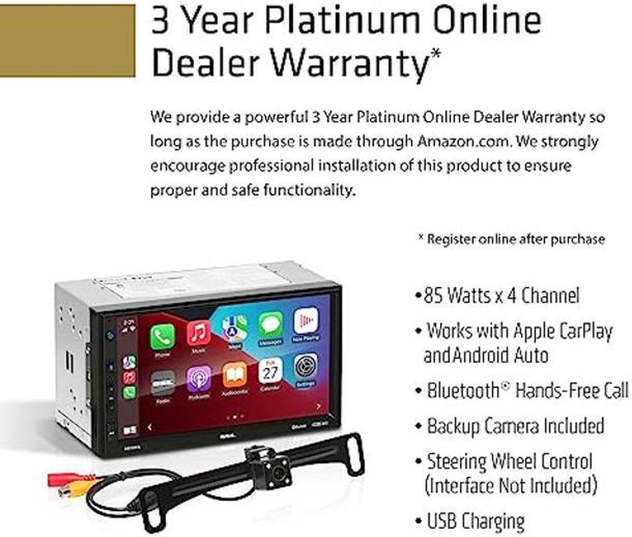 Alt view image 3 of 5 - Sound Storm Laboratories DD7CPA-C Car Audio Stereo - Apple CarPlay Android Auto, Double Din 7 Inch Touchscreen, Bluetooth Audio and Hands-Free Calling, No CD DVD Player, Radio Receiver, Backup Camera
