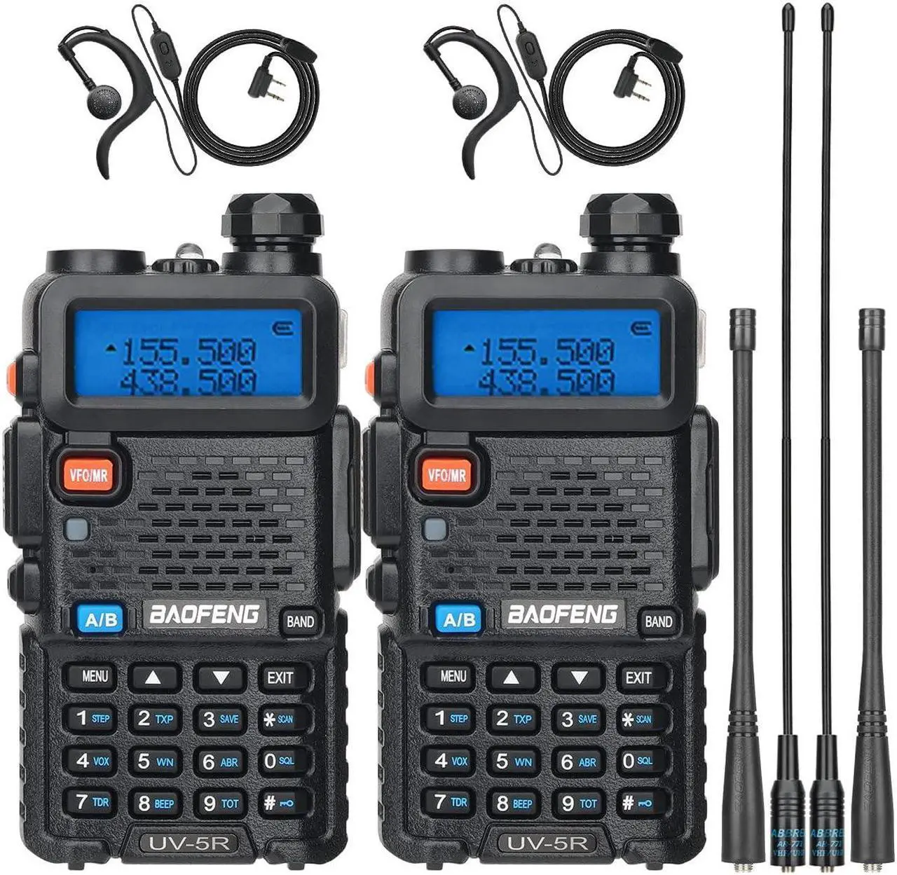 Main image of Baofeng UV-5R Ham Radio Long Range UV5R Handheld Dual Band Rechargeable Two Way Radio Walkie Talkies for Adults with Earpiece for Survival Gear Hunting,2Pack