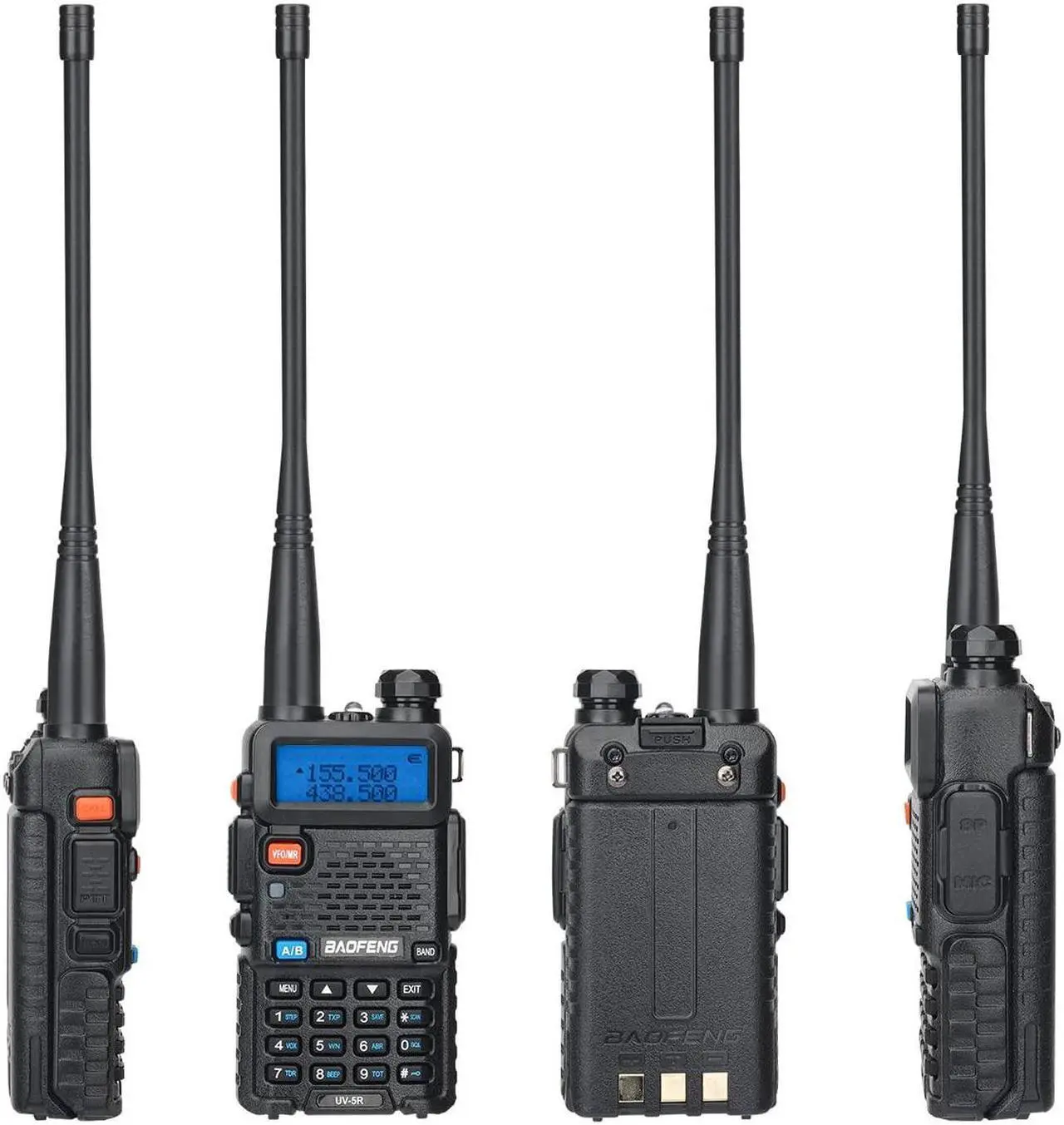 Alt view image 4 of 5 - Baofeng UV-5R Ham Radio Long Range UV5R Handheld Dual Band Rechargeable Two Way Radio Walkie Talkies for Adults with Earpiece for Survival Gear Hunting,2Pack