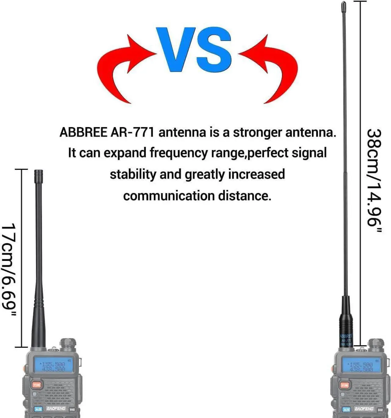 Alt view image 2 of 5 - Baofeng UV-5R Ham Radio Long Range UV5R Handheld Dual Band Rechargeable Two Way Radio Walkie Talkies for Adults with Earpiece for Survival Gear Hunting,2Pack