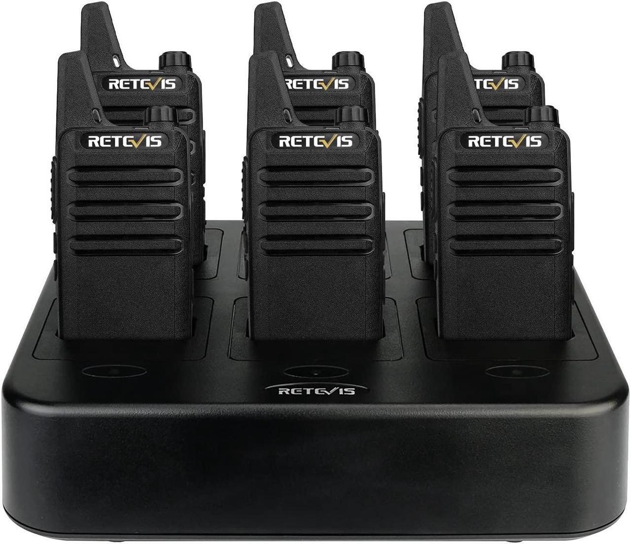 Main image of Retevis RT22 Walkie Talkies Rechargeable Hands Free 2 Way Radios Two-Way Radio(6 Pack) with 6 Way Multi Gang Charger