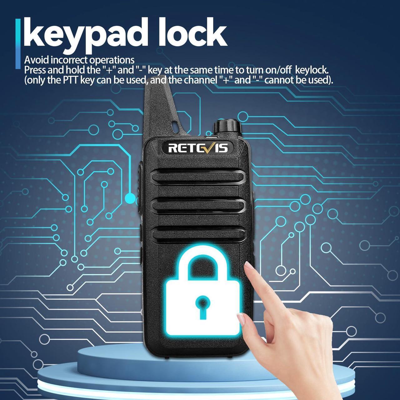Alt view image 5 of 5 - Retevis RT22 Walkie Talkies Rechargeable Hands Free 2 Way Radios Two-Way Radio(6 Pack) with 6 Way Multi Gang Charger