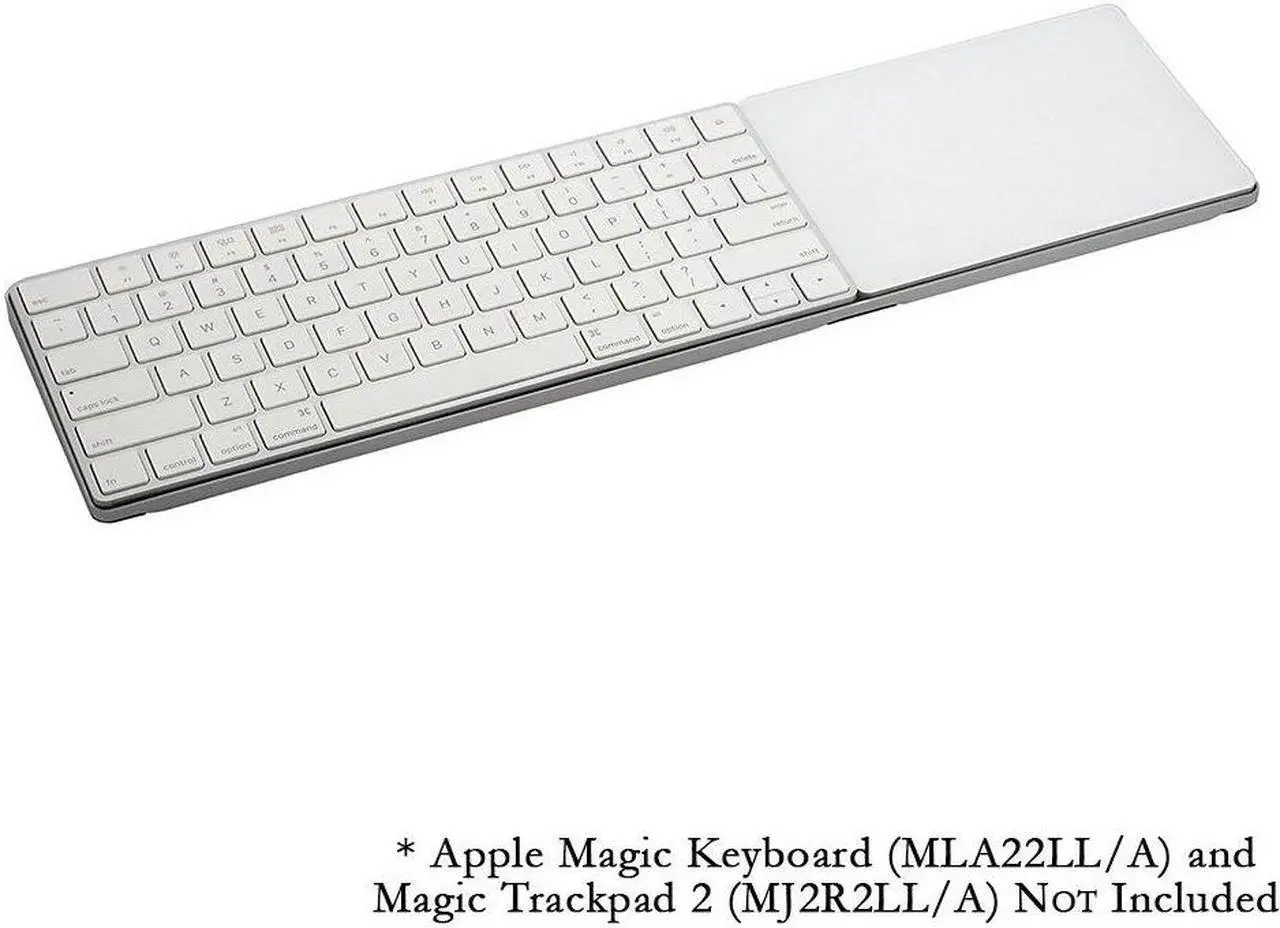 Alt view image 3 of 4 - CraftMaster Union Tray for Apple Magic Keyboard and Apple Magic Trackpad 2 - Metal Dock Stand Controls Your iMac or Laptop Remotely, Premium Home and Office Accessory - Silver
