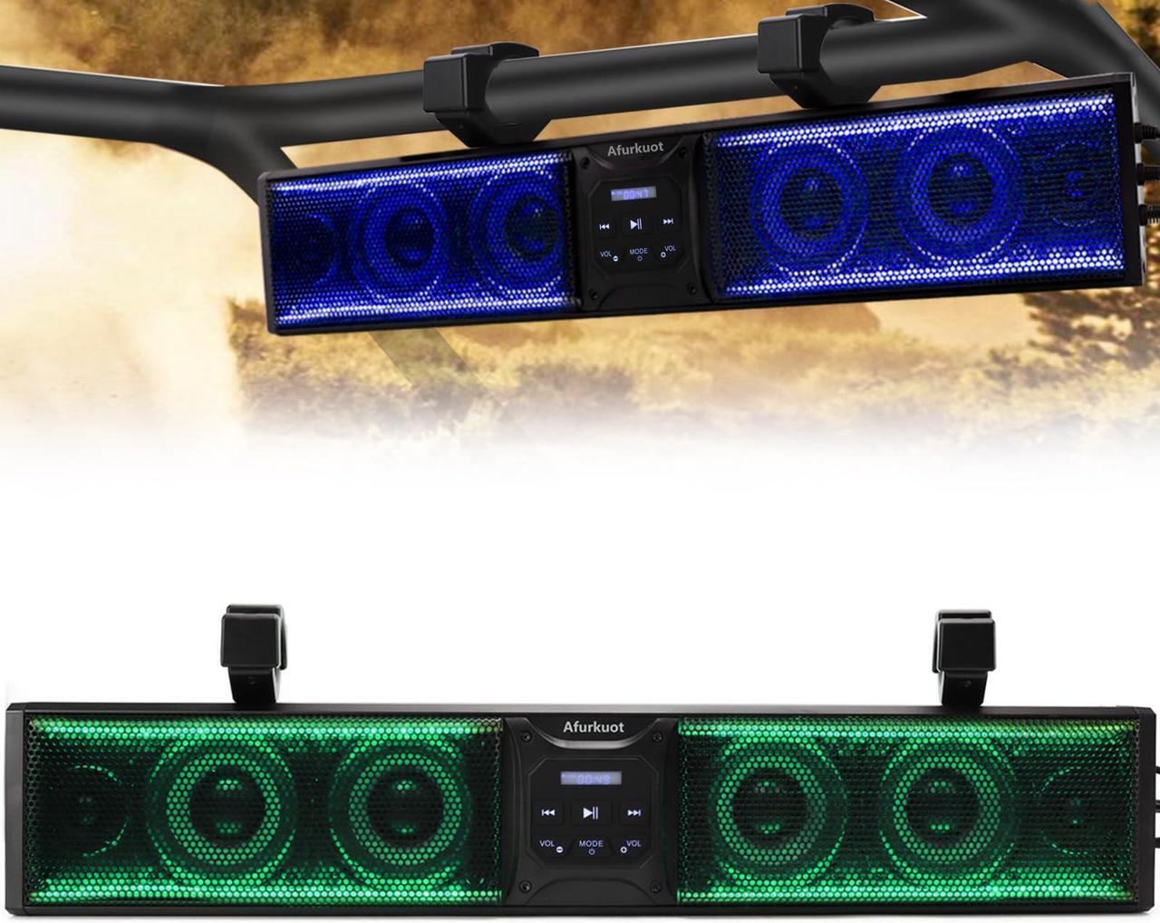 Main image of Afurkuot UTV Soundbar Waterproof 26-Inch ATV Sound Bar, Music Sync Multicolor 6-Speaker Golf Cart Sound Bar with Back Light Strip, Power Soundbar for ATV UTV Golf Cart w/1.6-2.25" Roll Bar