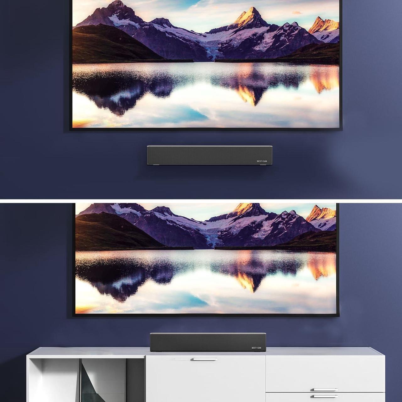 Alt view image 4 of 5 - BESTISAN Sound Bars for TV, 16.5 Inches Sound Bar with Optical, AUX, USB and Bluetooth Inputs, Soundbar for TV(DSP, TREB and Bass Adjustable, Cyclic Switching Mode,Reset Function