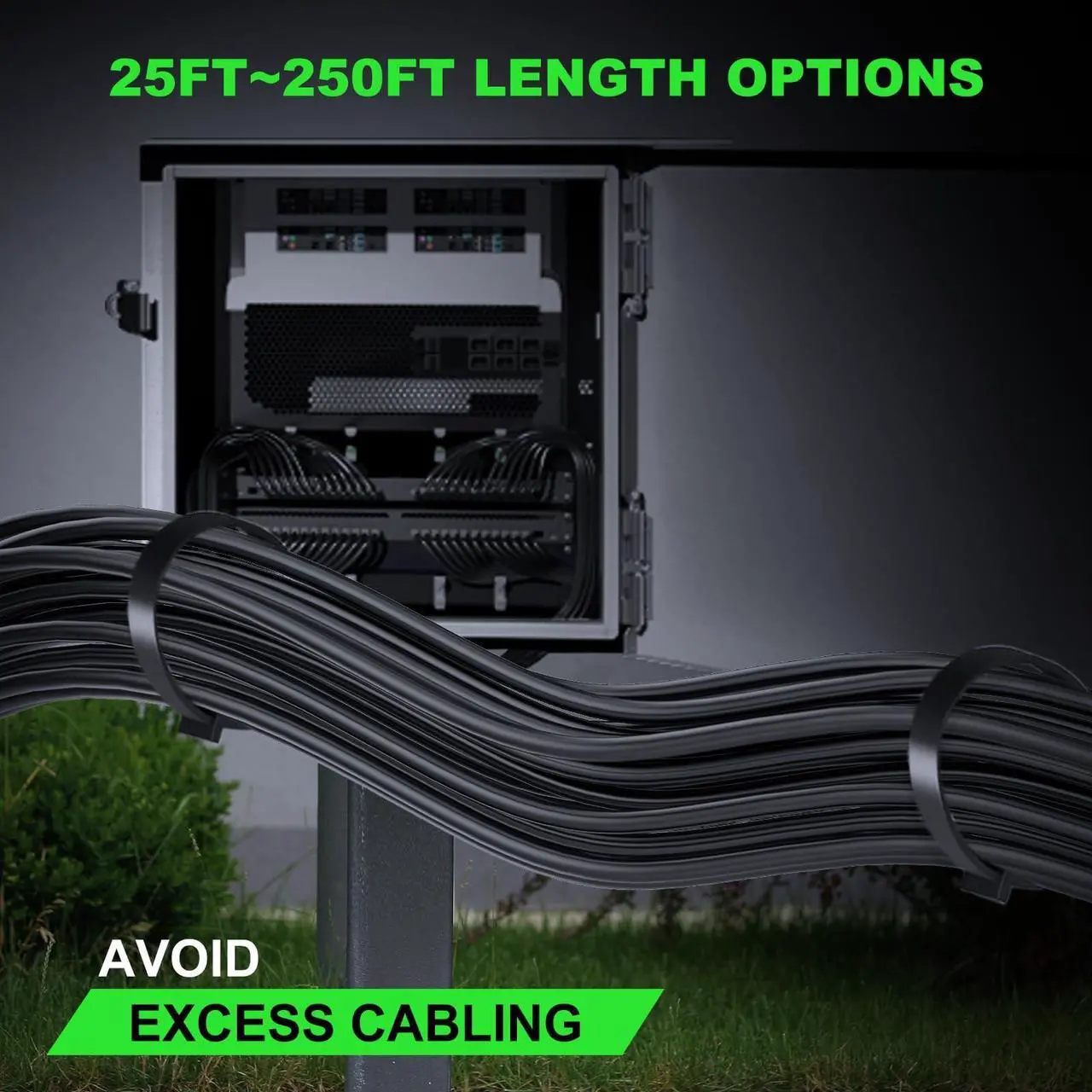 Alt view image 5 of 5 - CableGeeker Cat6 Outdoor Ethernet Cable 150 ft CCA Copper Clad, Heavy Duty Internet Network Cable, Direct Burial, Waterproof, In-Ground, POE, UV Jacket, 24AWG Cat 6 RJ45 Patch Cable - 150ft, Black