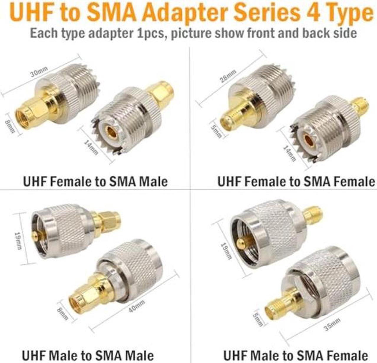 Alt view image 3 of 5 - exgoofit RF Coaxial Adapter Set, 23 Type UHF Adapter Kits, Mini UHF Adapter, PL259 to SMA/BNC/MCX/FME/F/TNC Connector for Ham Radio, CB Radio Antenna Adapter