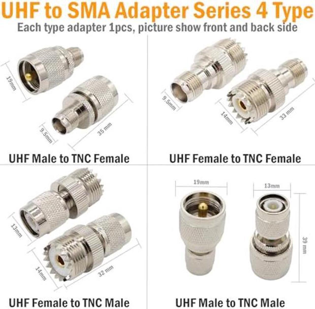 Alt view image 4 of 5 - exgoofit RF Coaxial Adapter Set, 23 Type UHF Adapter Kits, Mini UHF Adapter, PL259 to SMA/BNC/MCX/FME/F/TNC Connector for Ham Radio, CB Radio Antenna Adapter