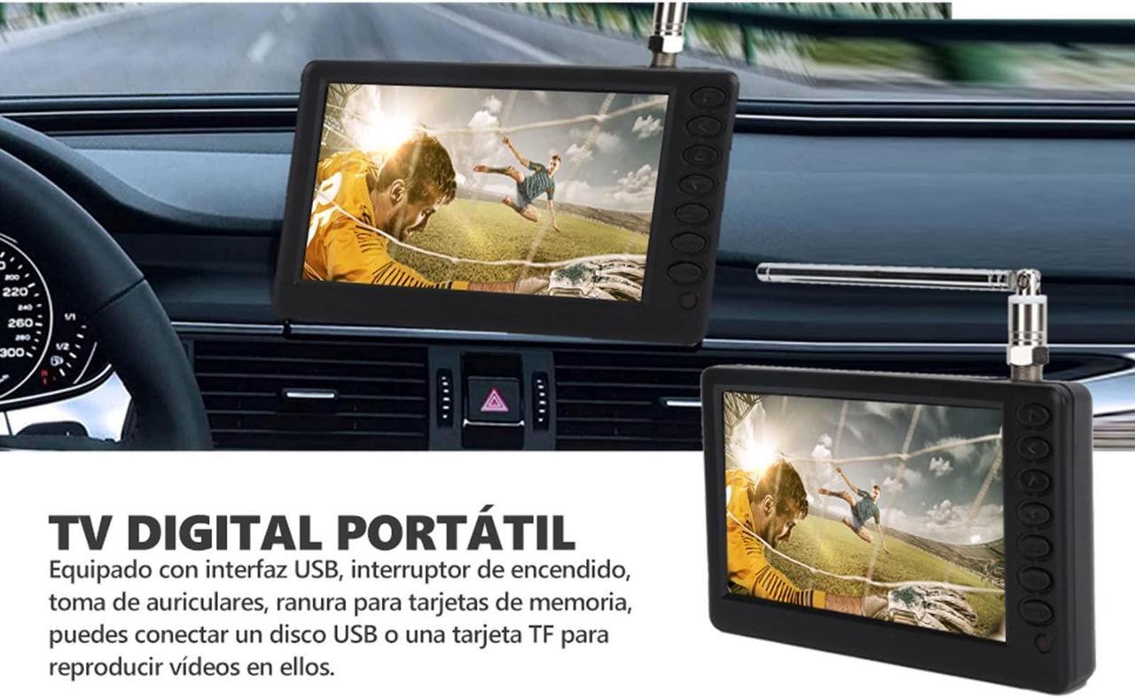 Alt view image 5 of 5 - Portable TV, Pocket Mini Digital ATSC Car Television, 1080p 5 Inch, with 1500mAh Rechargeable Battery, Support USB, TF Card, U Disk, for Outdoor Travel Camping