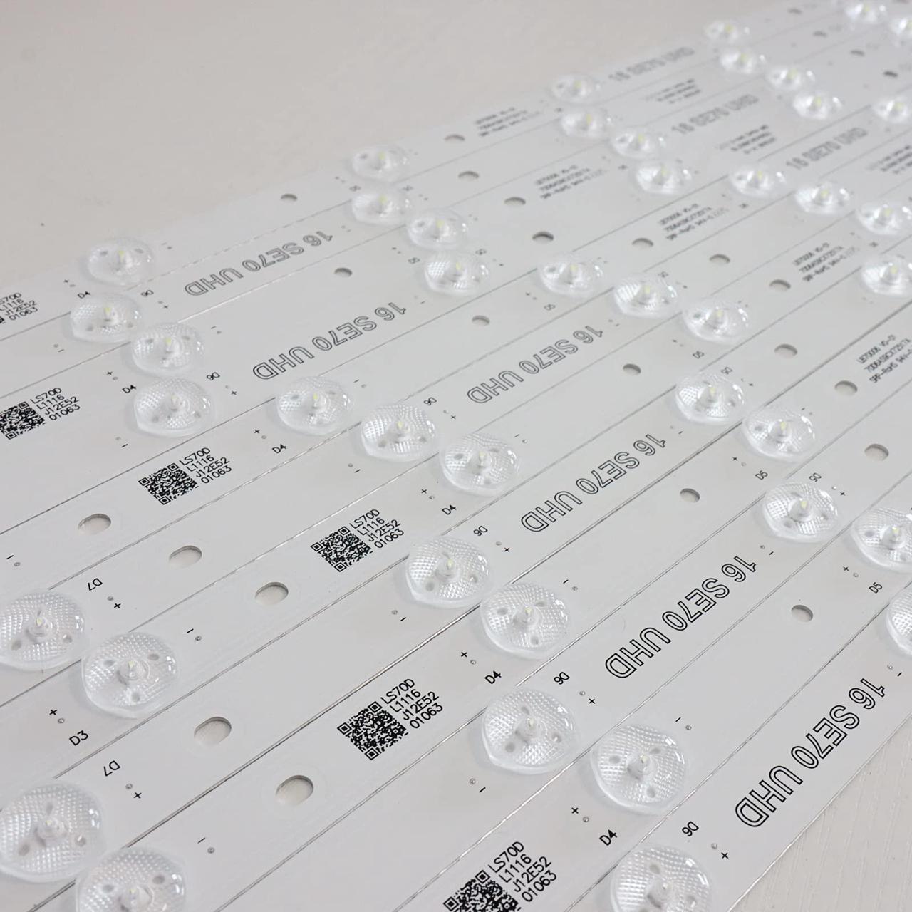 Alt view image 3 of 5 - Seayoo New 12pcs New LB70006 V1_00 | LB70006 V0_01 LED Backlight Strips for Vizio 70" TV E70-E3 E70-E3 LFTRVRCT E70-E3 LFTRVRAS