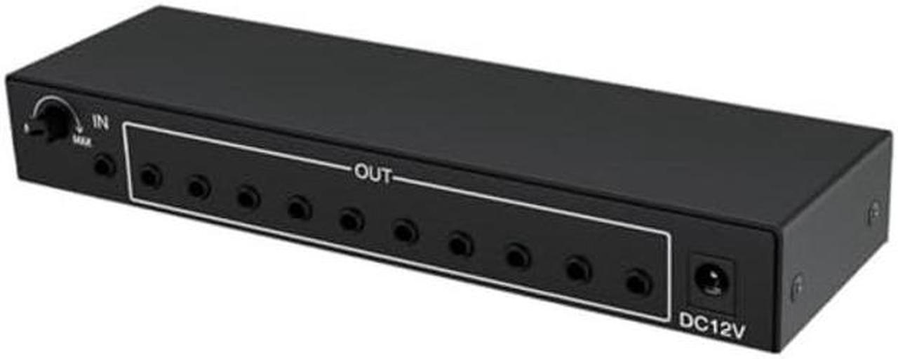 Alt view image 2 of 4 - suckoo 10 Channel 6.35mm TRS or 3.5mm HiFi Audio Headphone Amplifier Splitter 1 in 10 Out 1 in 8 Out Mixer Controller Cell Phone Tablet External 10 Port Stereo Audio Headphone Amplifier Speakers