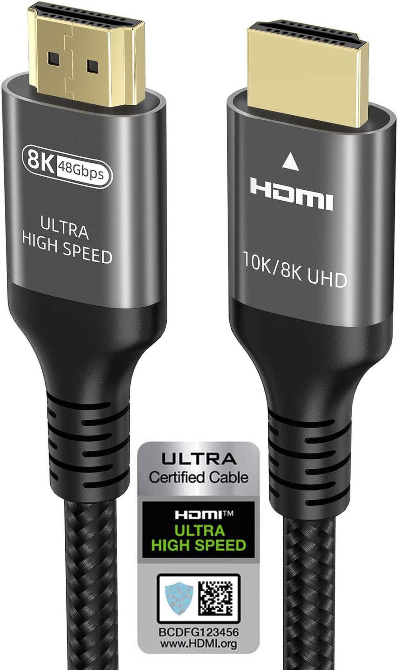Main image of Ubluker 10K 8K 4K HDMI Cable 48Gbps 25 FT, Certified Ultra High Speed HDMI(r) Cable 4K 240Hz 144Hz 120Hz 8K60Hz 0.01ms HDR10+ eARC HDCP2.3 Netflix Roku TV PC Monitor Projector PS5 Xbox