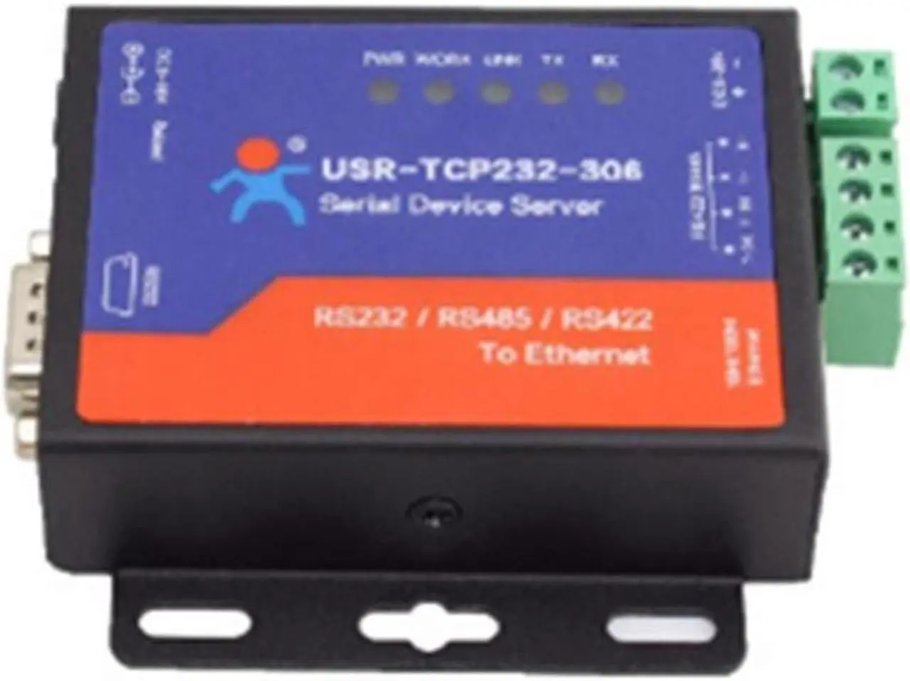 Alt view image 2 of 5 - Single Port Serial Server RS232 RS485 RS422 Serial to Ethernet Converter Transparent Transmission Between RS232/RS485/RS422 Ethernet Serial Data Communication Device (TCP232-306 RS232/485/422 Port)