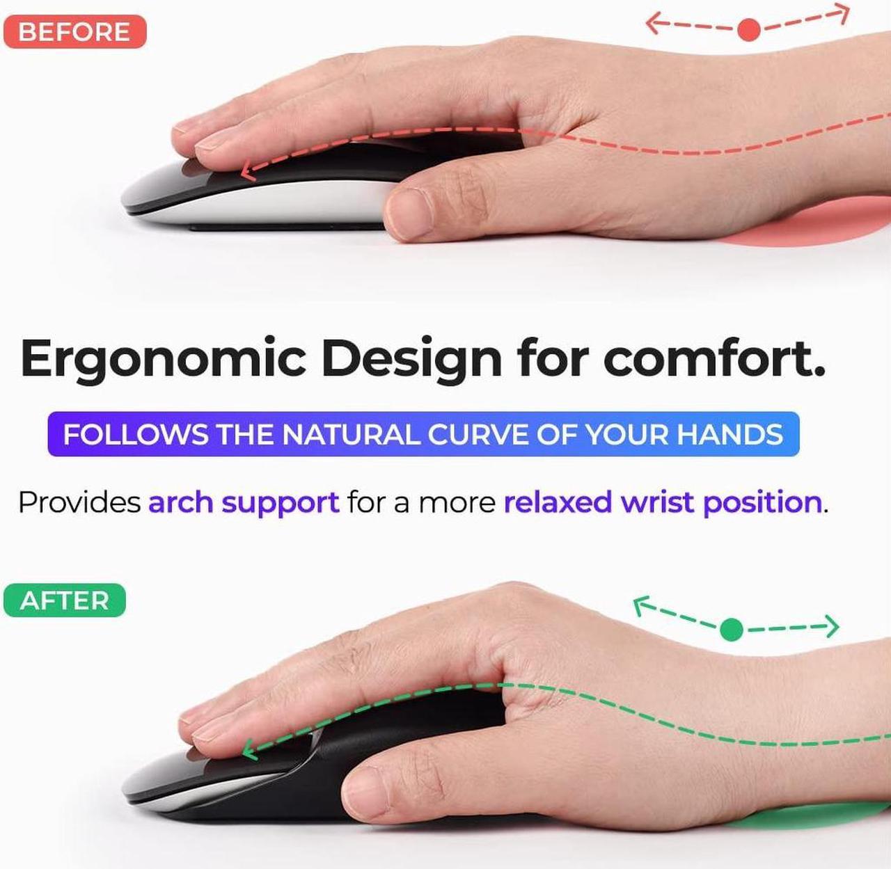 Alt view image 2 of 5 - Ascrono Mouse Grip - Compatible with Apple Magic Mouse 2 - Perfect Accessories for Ergonomic Grip, Increase Comfort and Full Control - Extra Protection for The Magic Mouse - Black