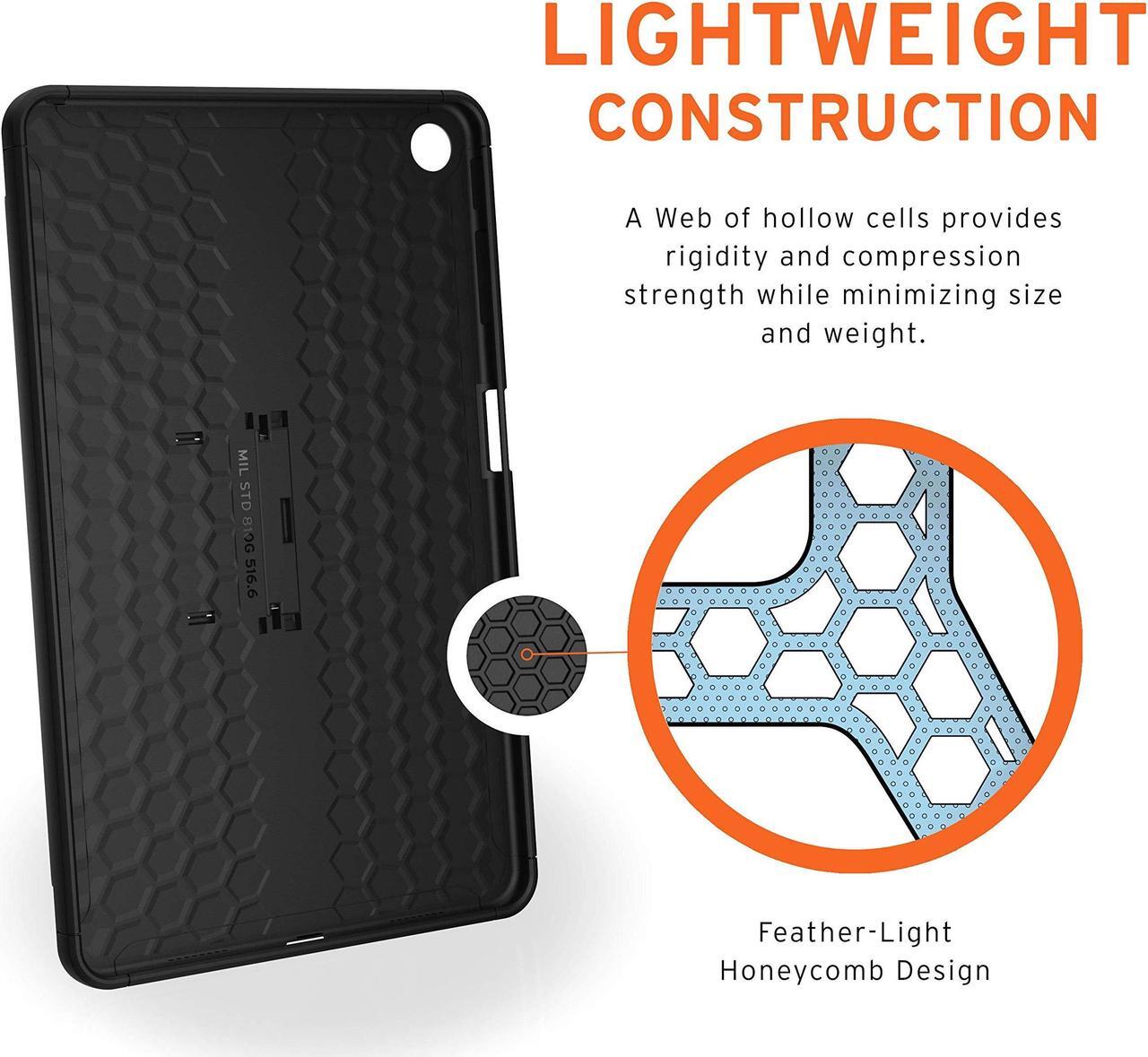 Alt view image 5 of 5 - URBAN ARMOR GEAR UAG LG G Pad 5 10.1, Tablet Case with Built-in Kickstand, Scout Feather-Light Rugged [Black] Military Drop Tested Case