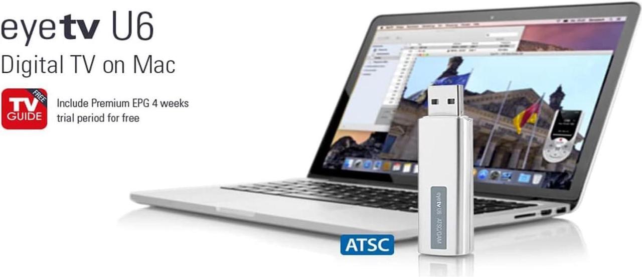 Alt view image 2 of 5 - U6 Mini Analog USB TV Tuner Card, Watching Record Digital Live TV Anywhere, Free Over-The-air ATSC HD TV, Recast Wireless HDTV Stick Tuner Adapter, USB TV Antenna for MacBook Laptop PC