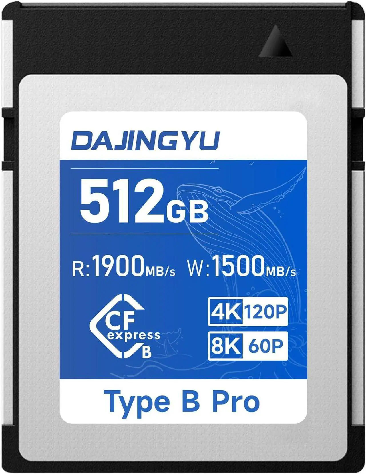 Main image of DAJINGYU 512GB CFexpress Type B Memory Card VPG400,Up to 1900/1500 MB/s Read/Write- Shooting Video and Photo in up to 8K RAW,Compatible with Nikon, Canon,panasonic,Fujifilm Camera