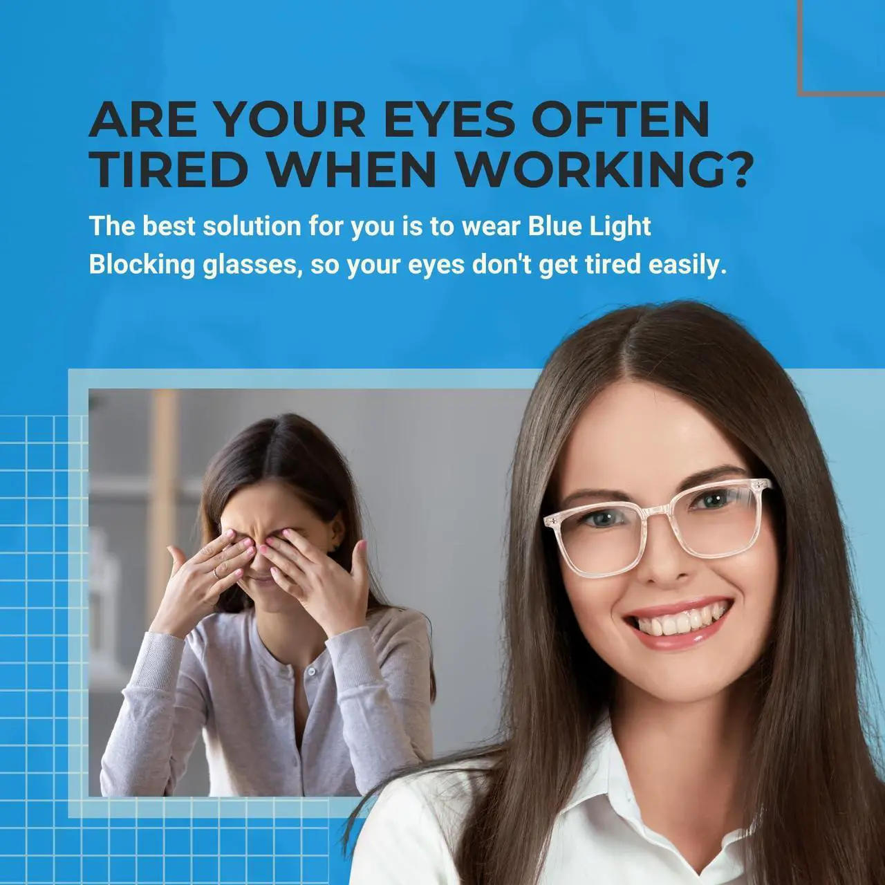 Alt view image 5 of 5 - Genkigold Clear Lenses Blue Light Blocking Glasses:Improve Sleep Quality,Combat Insomnia,Promote Melatonin Production,Ease Dry Eyes,Headaches from for Computer,TV,Present for Women & Men (Clear Frame)