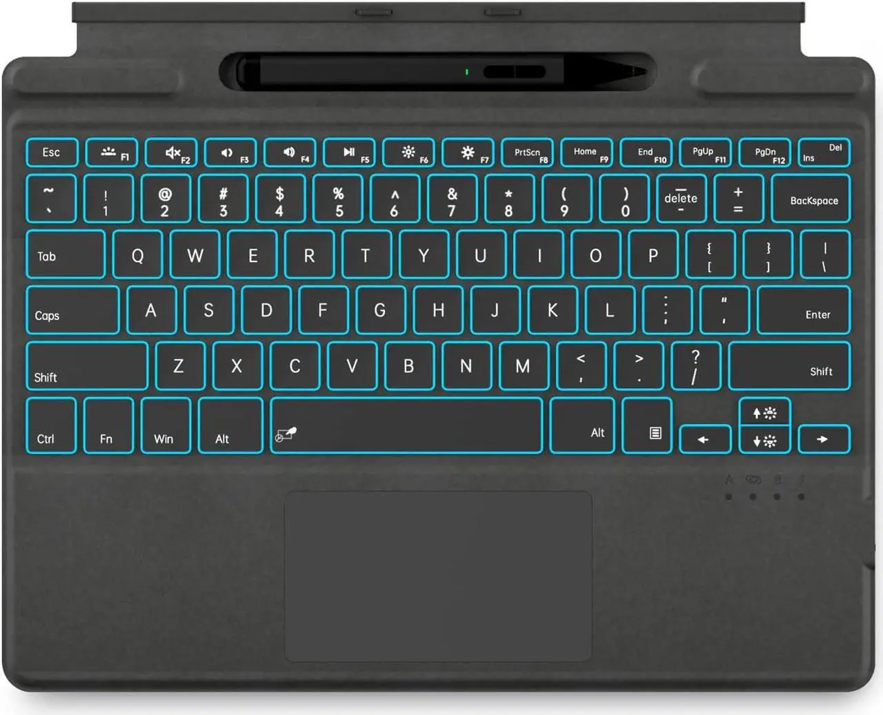 Main image of JvKzaen Surface Pro 9 Keyboard with Slim Pen, Compatible with Microsoft Surface Pro 11 10 9 8 X, 13 Inch Bluetooth Wireless Backlit Type Cover with Slim Pen,Keyboard with Slim Pen,Black
