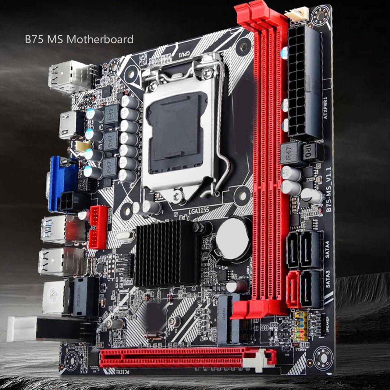 Alt view image 2 of 5 - Lga 1155 Motherboard, Motherboard,B75 Ms Lga 1155 Computer Motherboard Support Ddr3 Memory Nvme M.2 M.2 Usb3.0 Sata3.0 Motherboard Mainboard Mini Motherboard for Pc Motherboard