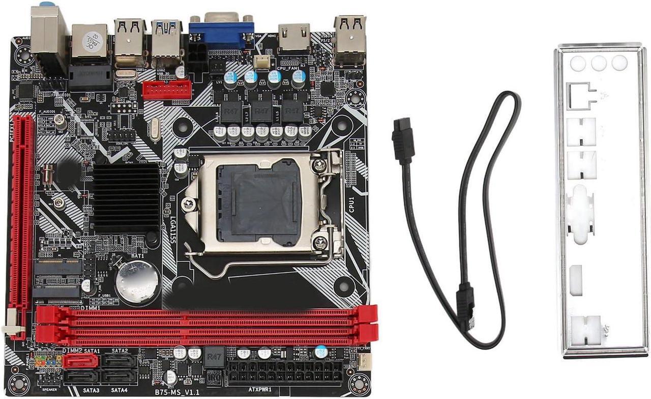Alt view image 3 of 5 - Lga 1155 Motherboard, Motherboard,B75 Ms Lga 1155 Computer Motherboard Support Ddr3 Memory Nvme M.2 M.2 Usb3.0 Sata3.0 Motherboard Mainboard Mini Motherboard for Pc Motherboard