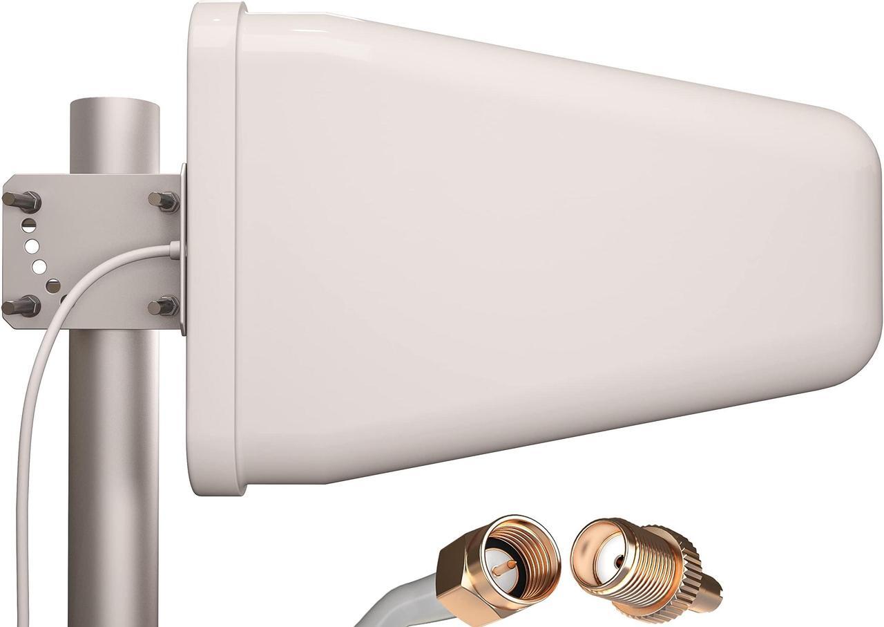 Main image of Yagi Directional Antenna 3G/4G/LTE 9dBi 806MHz-960MHz and 1.7-2.5GHz 2FT Cable w/ 2FT SMA Male Cable to TS-9 Adapter - Cell Phone Signal Log Periodic Cellular - Tupavco TP514