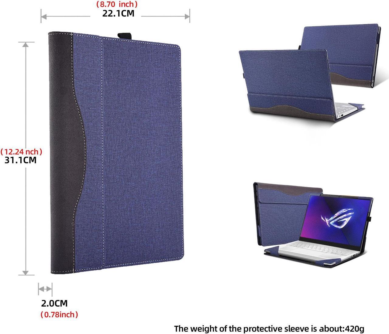 Alt view image 3 of 5 - Laptop Cover for ASUS ROG Zephyrus - G14(2024) GA403 | GA403UV | GA403UI | All-Inclusive Drop-Proof Case 14" PU Leather Inner Pocket Cover (Blue)