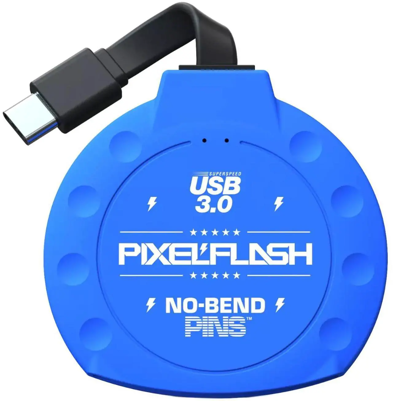 Main image of PixelFlash No-Bend Pins CF Card Reader, 2" Cabled Type-C USB 3.1 High-Speed Compact Flash (CF) Memory Adapter - Rugged, Durable, Blue
