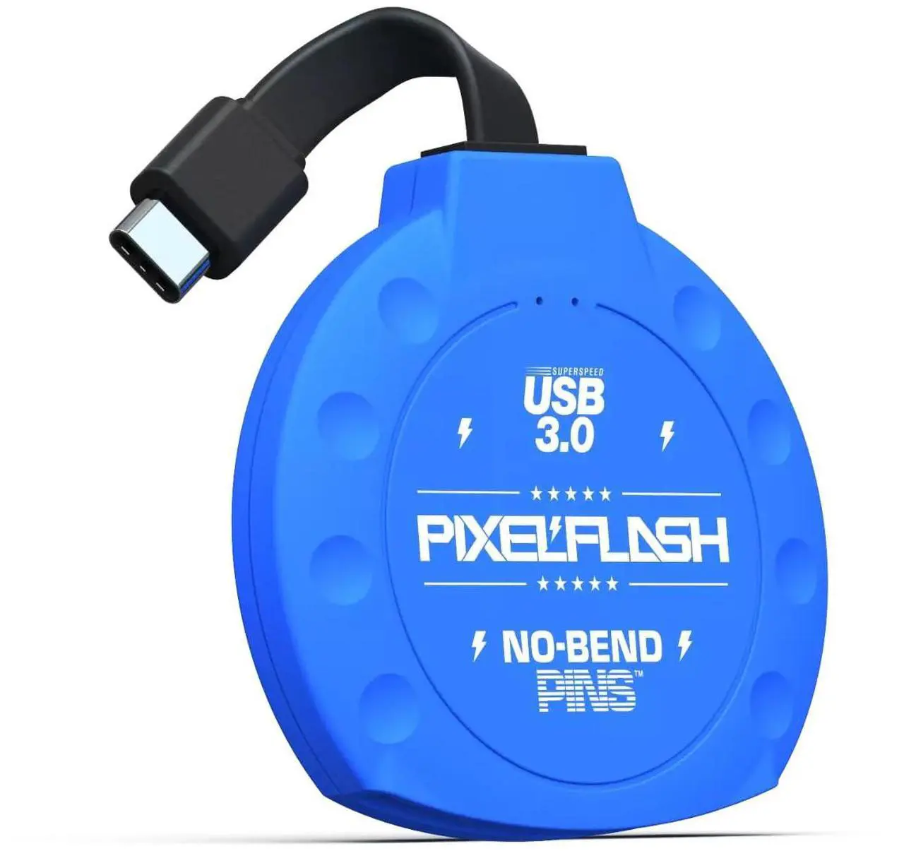Alt view image 2 of 5 - PixelFlash No-Bend Pins CF Card Reader, 2" Cabled Type-C USB 3.1 High-Speed Compact Flash (CF) Memory Adapter - Rugged, Durable, Blue