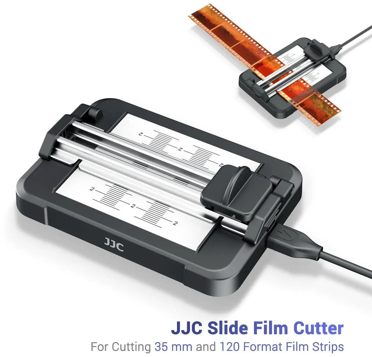 Alt view image 2 of 5 - Negative Slide Film Cutter with Soft-Tipped Nozzle Air Blower for 35mm 120 Format Film Strip