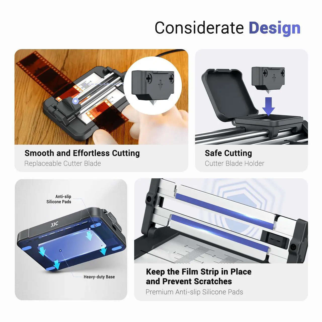 Alt view image 5 of 5 - Negative Slide Film Cutter with Soft-Tipped Nozzle Air Blower for 35mm 120 Format Film Strip