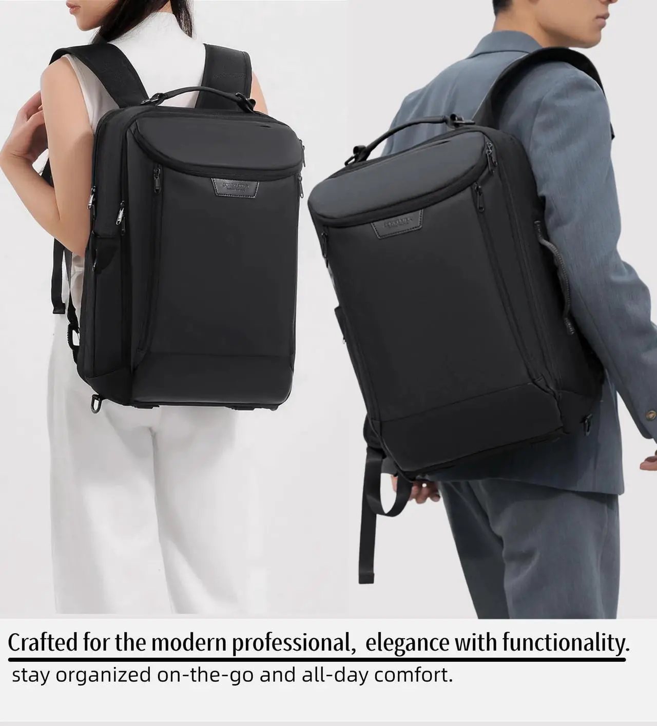 Alt view image 2 of 5 - BASICPOWER Carry On Backpack for Men Women, TSA Flight Approved 15.6 Inch Laptop Business Work Backpack for Weekender Travel