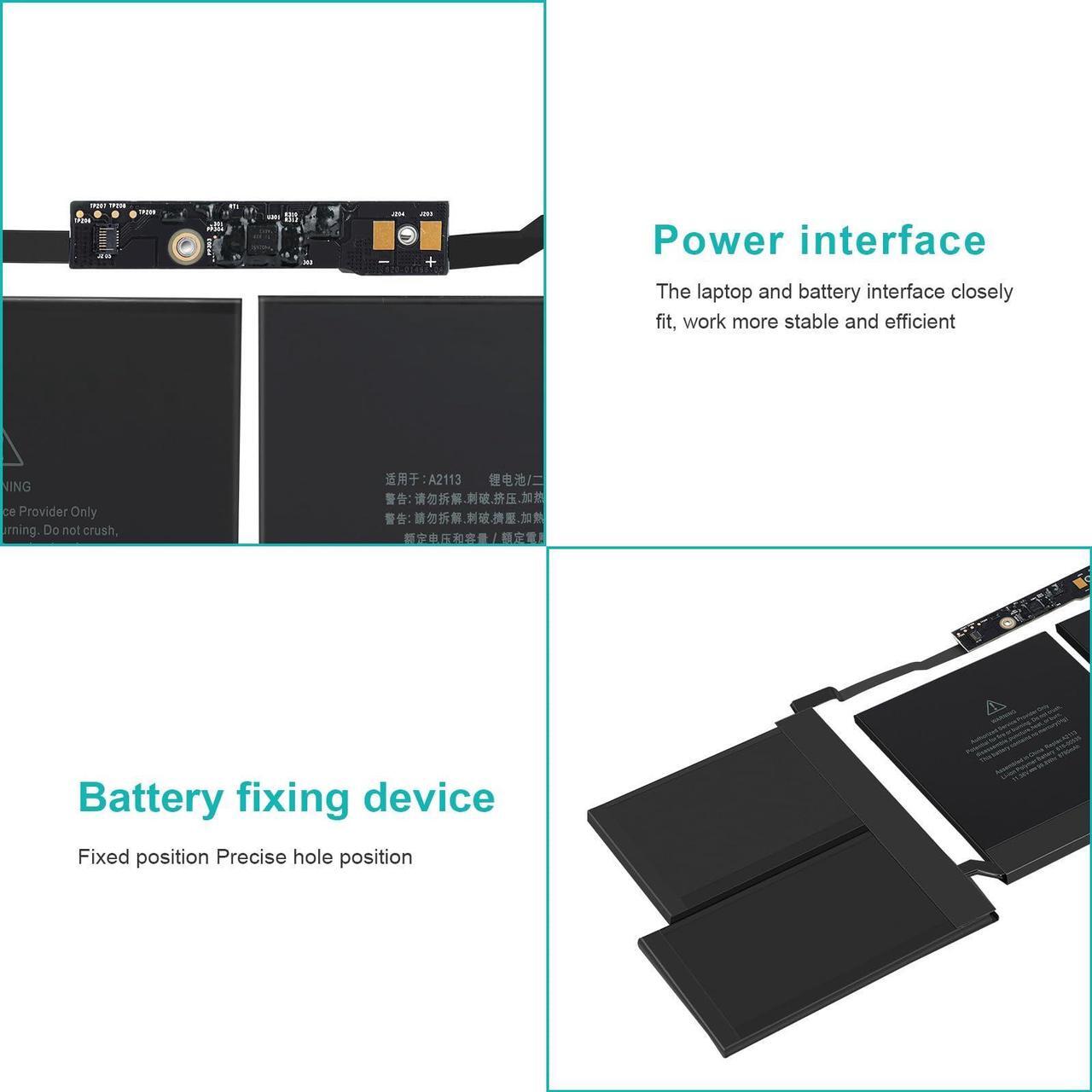 Alt view image 3 of 5 - Futurebatt A2113 A2141 Battery Compatible with MacBook Pro 16-inch A2141,Release 2020 2019 EMS 3347 MVVJ2xx/A MVVK2xx/A MVVL2xx/A MVVM2xx/A