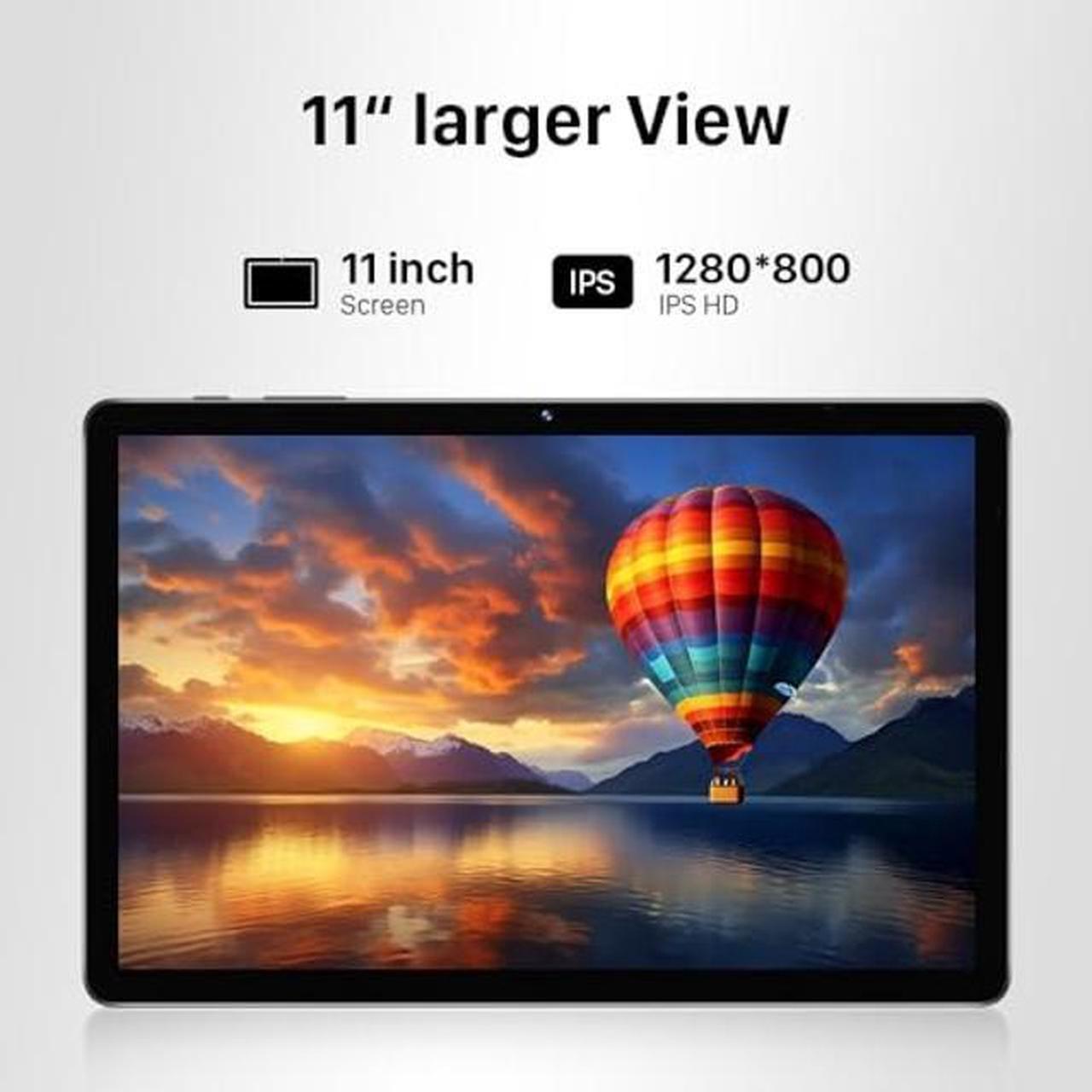 Alt view image 3 of 5 - ApoloMedia 11" Tablet, 2025 Android 15 with Octa-core Processor, 8GB+128GB, 1TB Expandtion, HD IPS Large tableta,WiFi 6&BT5.0, Support GMS (Gray)