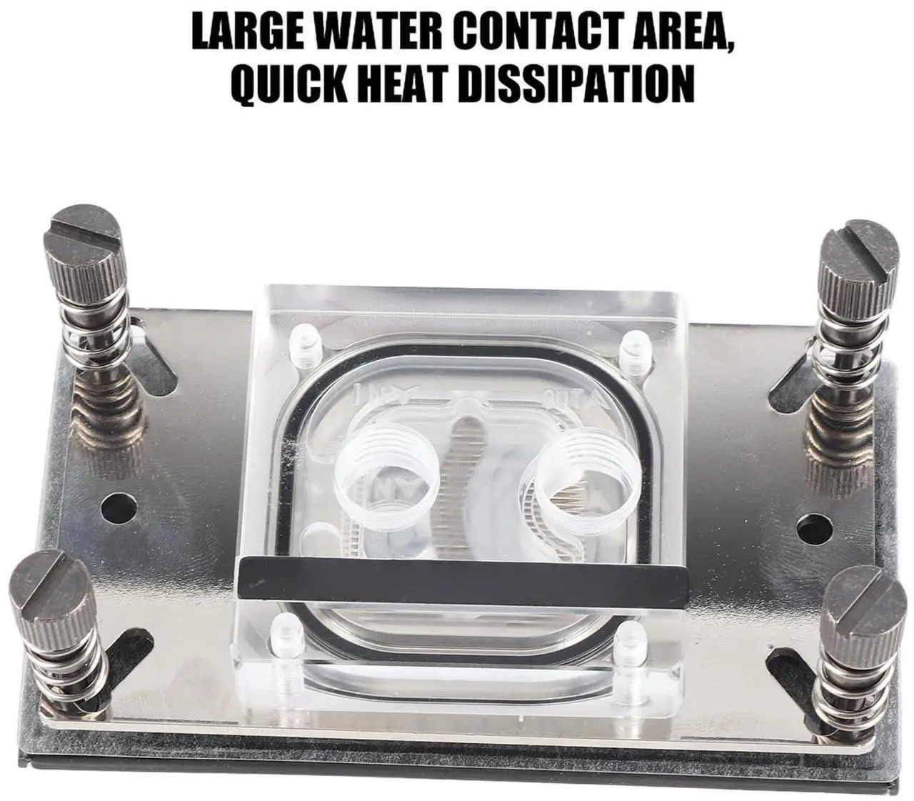 Alt view image 2 of 5 - Computer AM2, AM2, AM3, AM3, AM4, FM2 CPU Water Cooling Block Waterblock Copper Base with Micro Channel