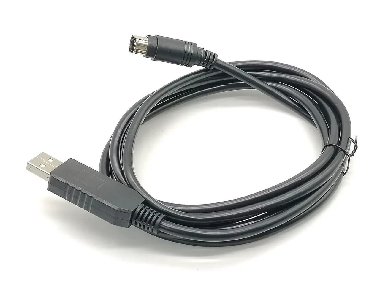 Alt view image 3 of 5 - RIKYJIC RS232 USB to MD6 Mini DIN 6P Adapter PLC Communication Cable for SYNTRON MS-A MS-C Series Servo Drive(1.8 Meters)