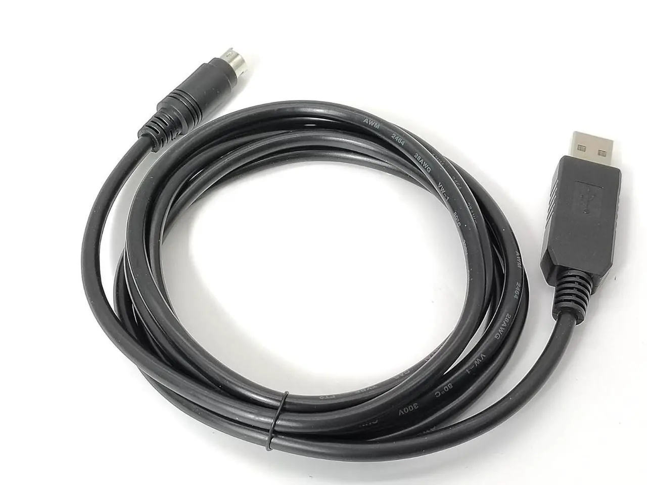 Alt view image 5 of 5 - RIKYJIC RS232 USB to MD6 Mini DIN 6P Adapter PLC Communication Cable for SYNTRON MS-A MS-C Series Servo Drive(1.8 Meters)