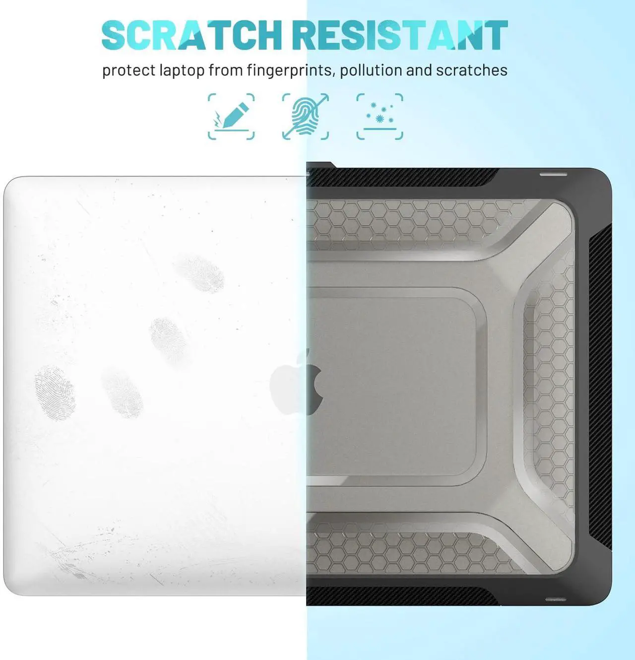 Alt view image 2 of 5 - LJFLYXRI TPU Bumper Protective Case Compatible with MacBook Air 13 Inch [ Models: M4 A3240/M3 A3113/ M2 A2681 ] Anti-Cracking Heavy Duty Hard Shell with Kickstand (Grey, M4 A3240/M3 A3113/ M2 A2681)