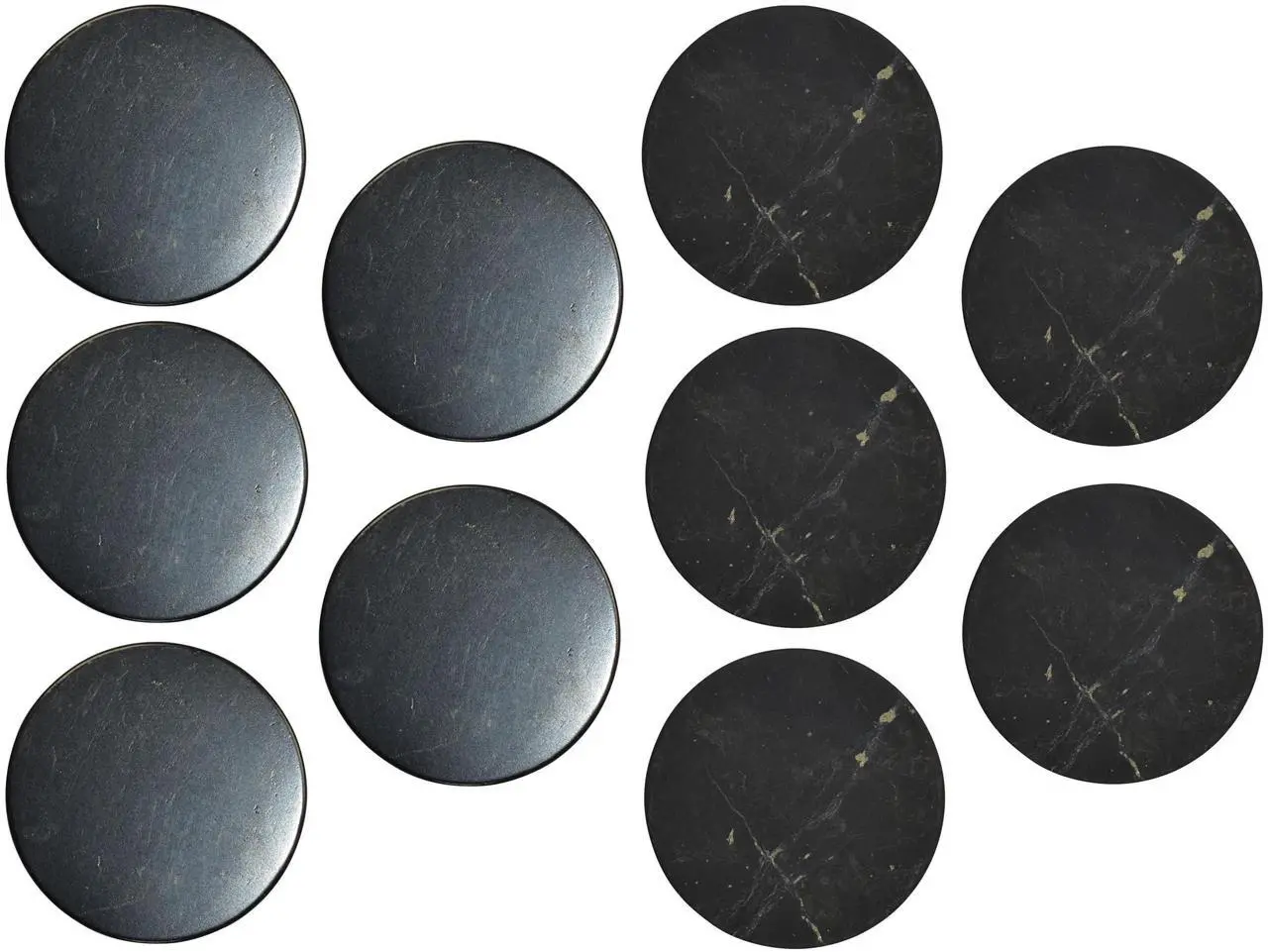 Main image of Shungite World 10 pcs Shungite Stickers Set Round 20 mm Polished and Unpolished (5 of Each) for Cell Phone Case Tablet Laptop Computer - Energy Shungite Stones Protection Plate with Carbon Fullerenes
