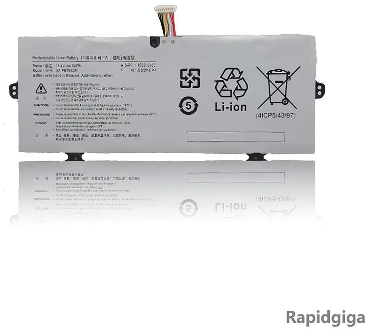 Alt view image 2 of 5 - XcelEPower AA-PBTN4LR Laptop Battery Compatible with Samsung 9 Pro NP940X5M NP940X3M NP940X5N NP940X3M-K01US NP940X3M-K02US NP940X5M-X01US NP940X5N-X01US Series BA43-00386A AA-PBTN4LR-05