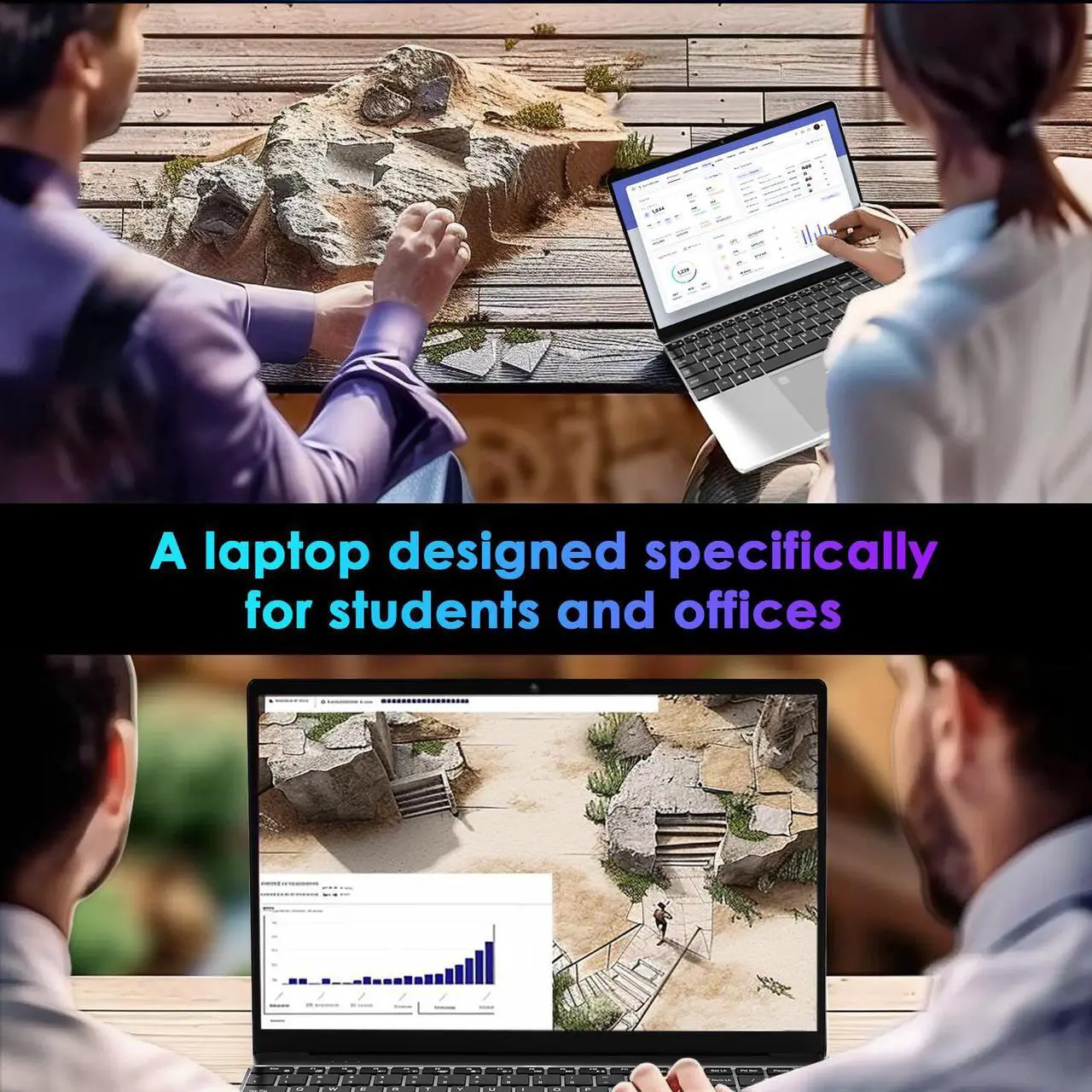 Alt view image 7 of 7 - 2025 Laptop Computer Intel 12th Gen N95,(Up to 3.4GHz),15.6 Thin Laptop16GB RAM, 512GB SSD, IPS 1080P Laptop, Fingerprint Unlock, Backlit Keyboard  Lightweight & Portable Laptop 2 Years Warranty